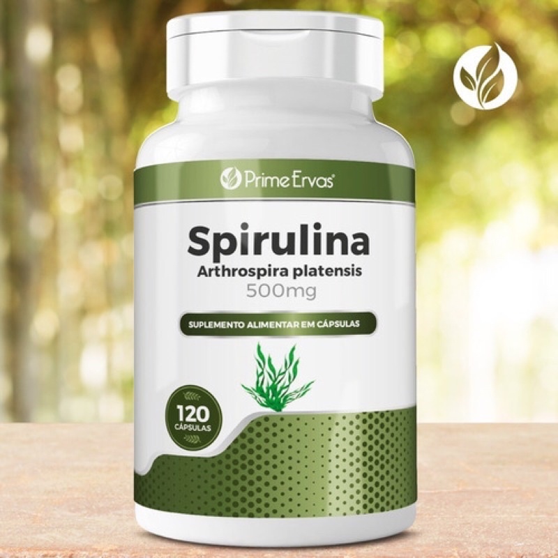 Spirulina 500mg 120cps Prime Ervas ganho de massa muscular, a prevenção