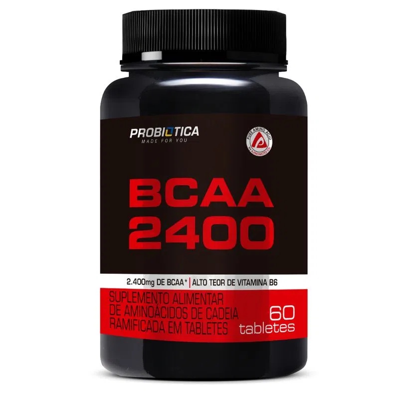 BCAA 2400 com Vitamina B6 – Probiótica – 60 Tabletes