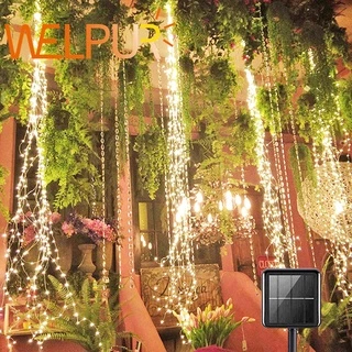 Lâmpada De Rattan 100led/200led Tree Lamp À Prova D'água Fonte De Alimentação Solar Para Casamentos Decoração De Férias De Bricolage Festa Luz Quente De Cuproníquel Fada
