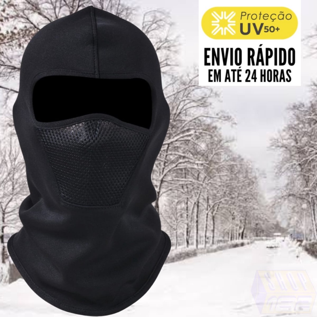 Touca Ninja Com Máscara Toca Balaclava Proteção Uv50+ Térmica ...