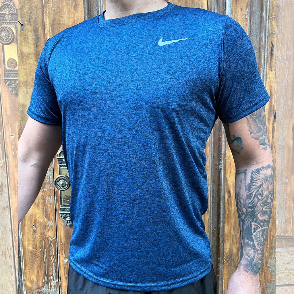 Camisa Masculina Dry-Fit Academia 90% Poliéster Vermelha Branca