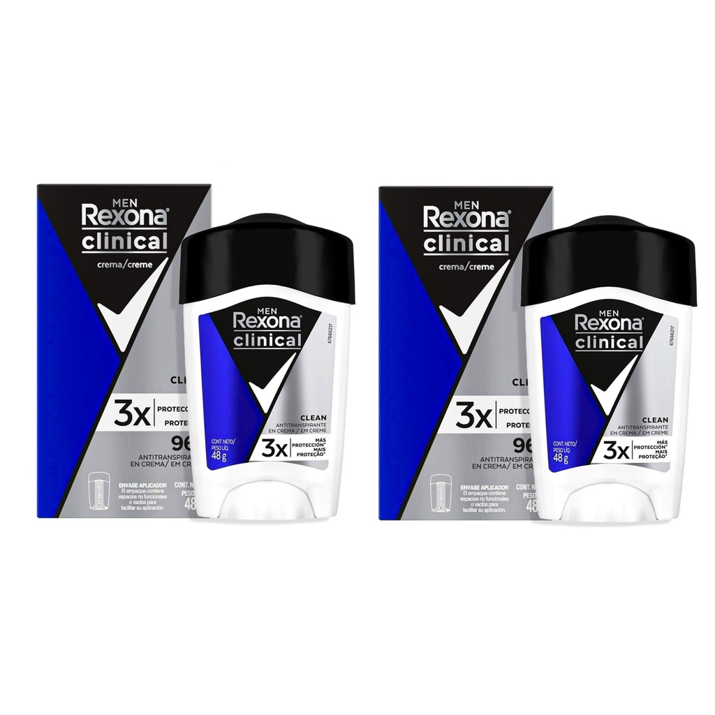 Desodorante creme Rexona Clinical Men Clean 48g
