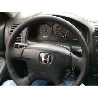 Capa De Volante Costurada Civic Ex 2001 A 2006 (liso Preto)