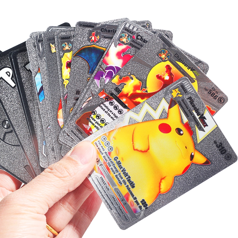 10-55 Pçs/Conjunto Cartão De Energia De Metal Ouro Vmax GX Charizard  Pikachu Pokemon Coleção Rara Batalha De Treinamento De Brinquedos Para  Crianças Presente - Escorrega o Preço