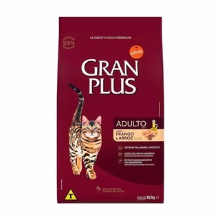 Ração GranPlus Gatos Adultos Sabor Frango e Arroz 10,1kg