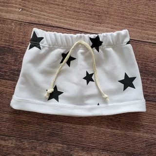 Mini Saia Branca Estrelar Moletinho