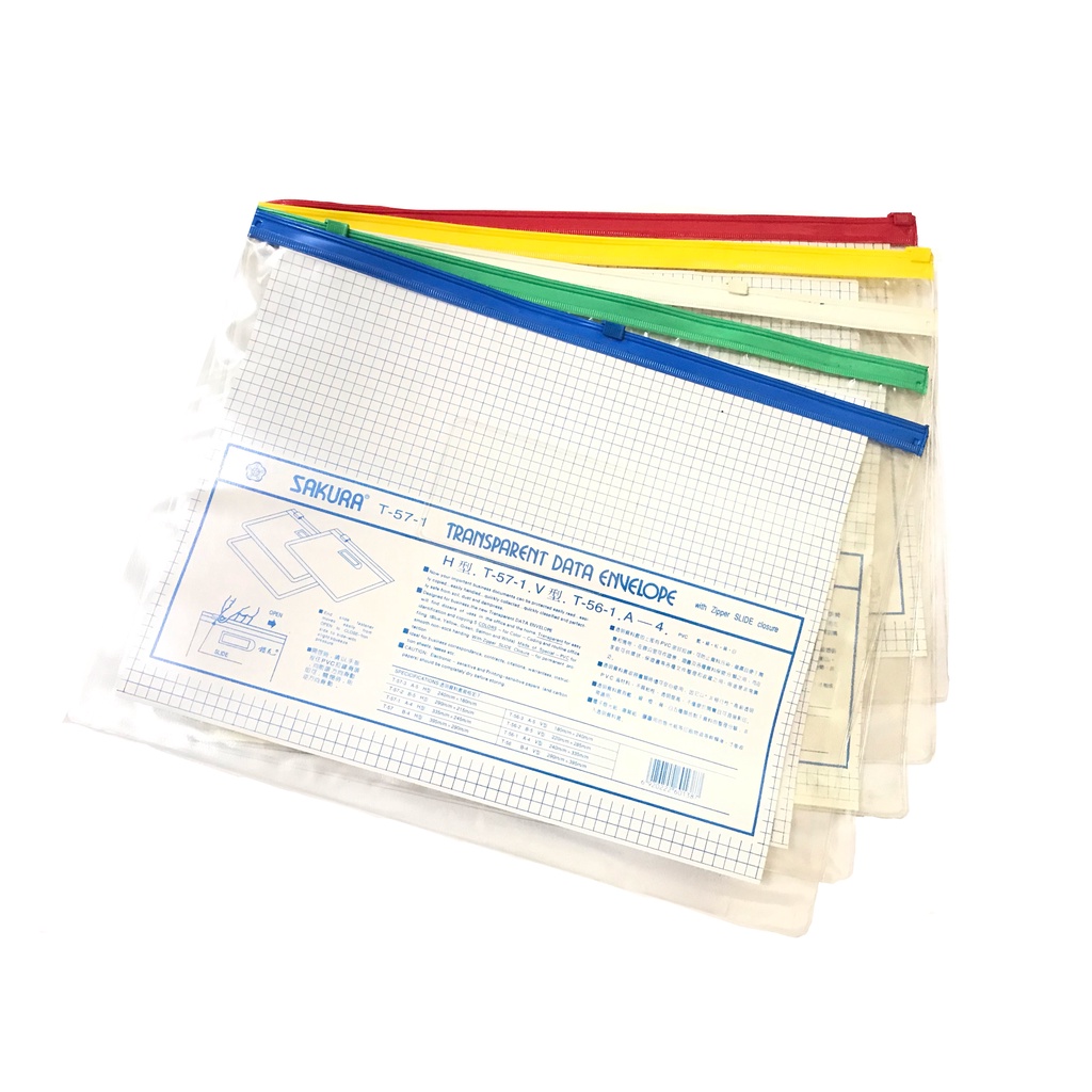 Pasta Transparente Varias Cores Multiuso Zíper Plástico 1 un | Shopee ...