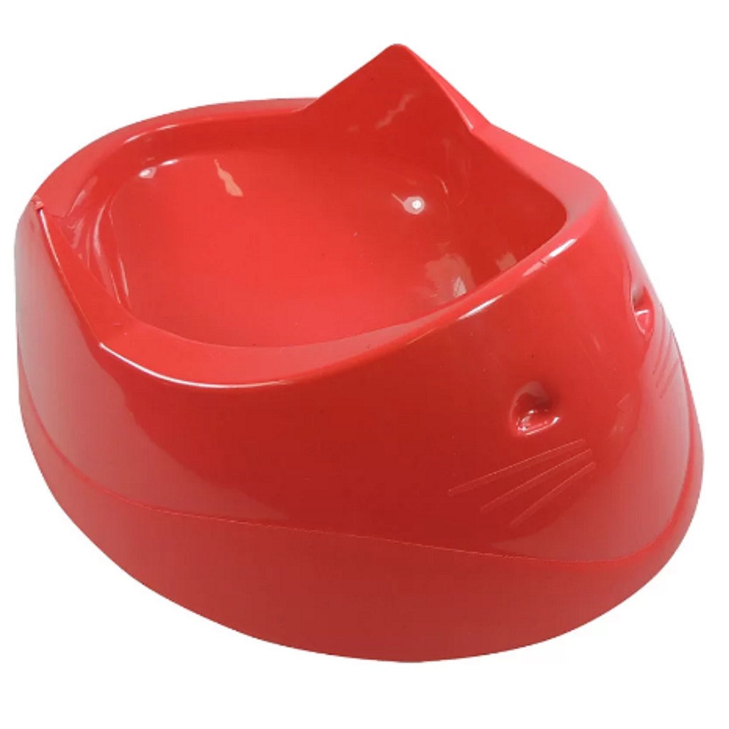 Comedouro E/ou Bebedouro Gatos - Furação Pet - Cor Vermelho