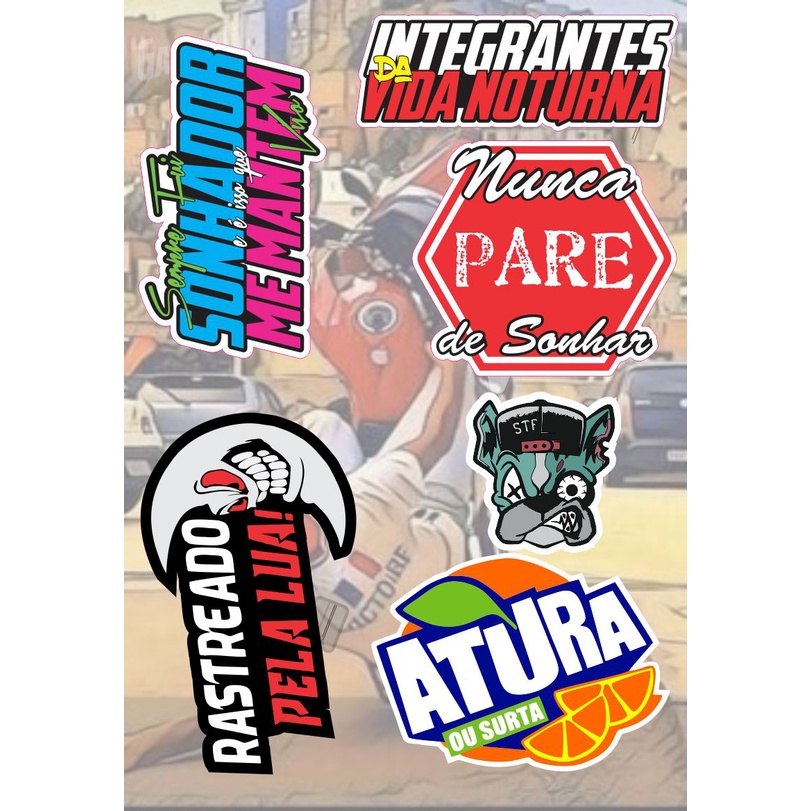 Kit 8 Cartelas Adesivos Carro Moto Caminhão Bike 110 Sticker Ferkautoparts  Peças e Acessórios Nacionais e Importados