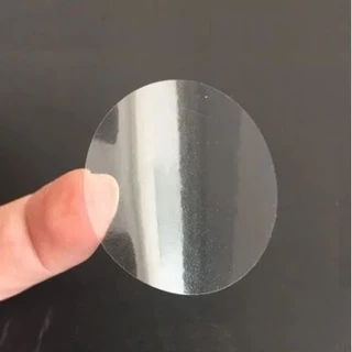 1.000 Etiquetas Lacre Selo Adesivo Transparente Tamanho 2x2 cm