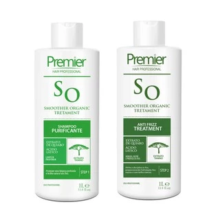 PREMIER PROGRESSIVA SEM FORMOL SMOOTHER ORGANIC ANTIFRIZZ TREATMENT KIT 1L