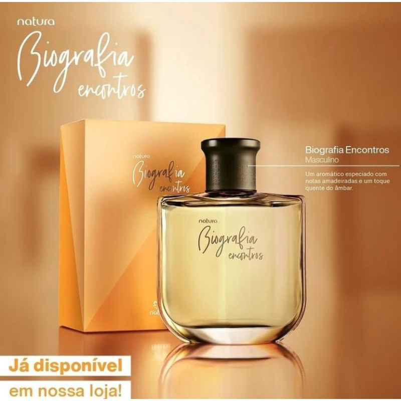 Perfume Amadeirado Biografia Encontro masculino 100 ml Natura | Shopee ...