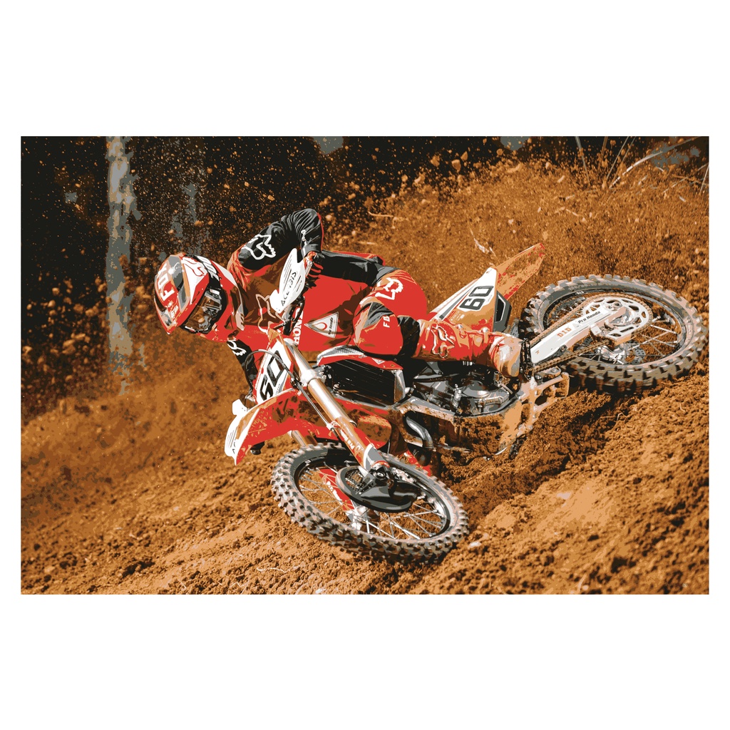 Kit Painel + Displays Festa Infantil Moto Grau Motocross