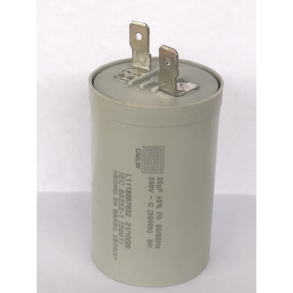 Capacitor Cmlw 20uf 250v Com Terminais Weg