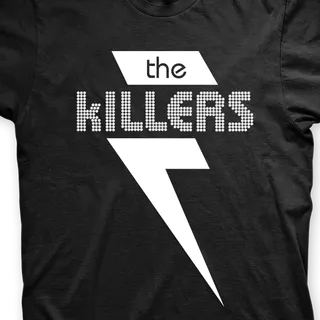 Camiseta The Killers Preta e Branca em Silk 100% Algodão