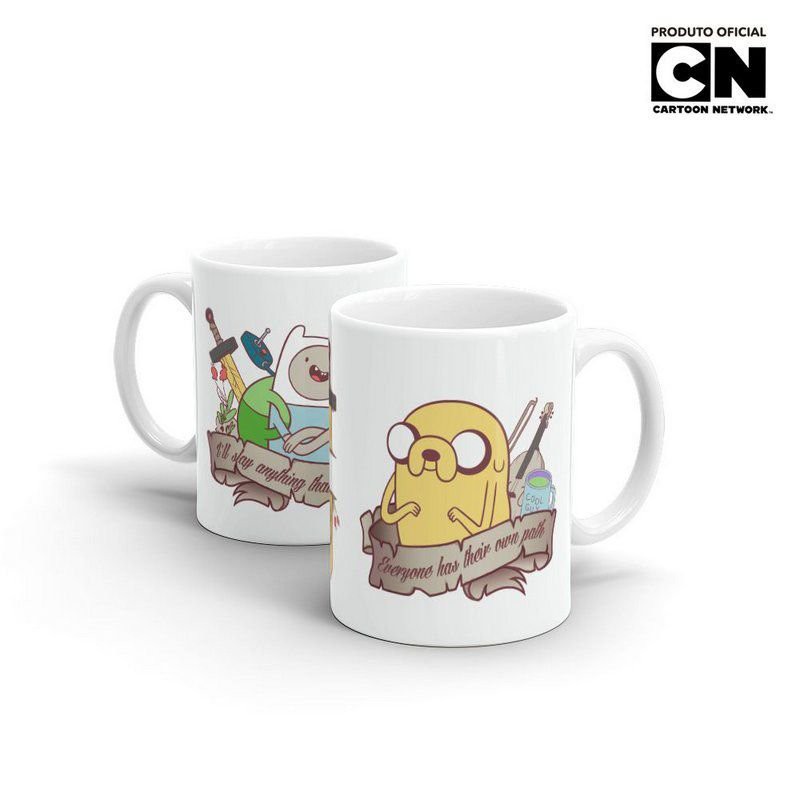 Caneca Hora de Aventura - Jake e Finn na Neve