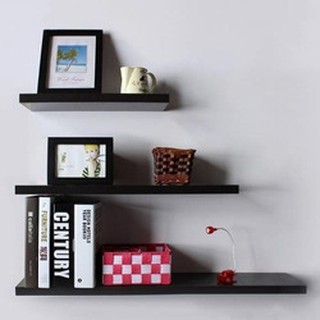 Trio de Prateleiras Preto Mdf 15 mm 605040x15 Decoração