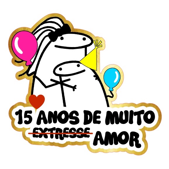 Topo de Bolo Flork Meme Bento, deixe a sua festa com aquele bolo