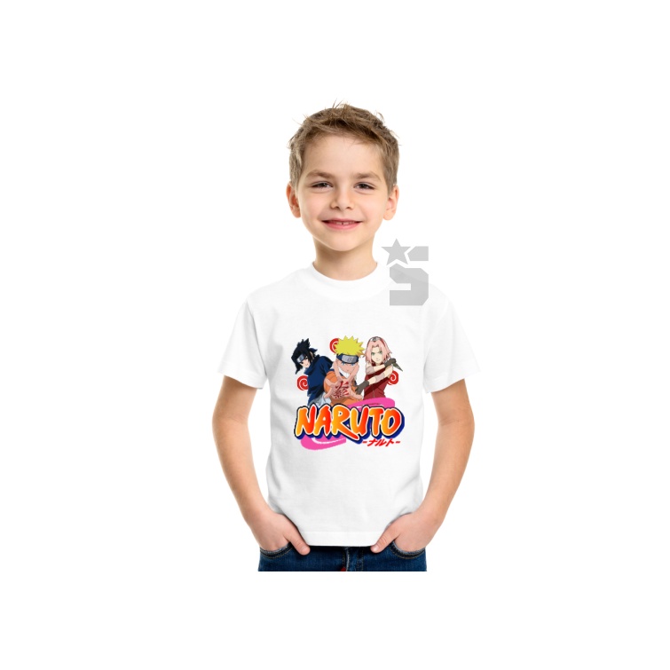 Camiseta infantil Sasuke roxa, Naruto