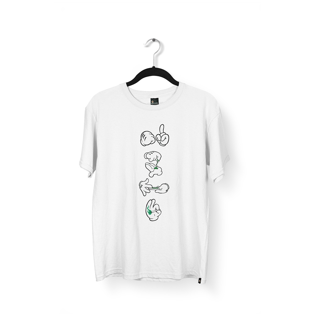 Camisa Camiseta Masculino 4i20 Smoking Fumaça Weed Of Skate Desenho  impresso:-/Branco;Tamanho:P