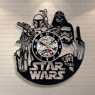 Star Wars 17 - Relógio Disco De Vinil Decoração