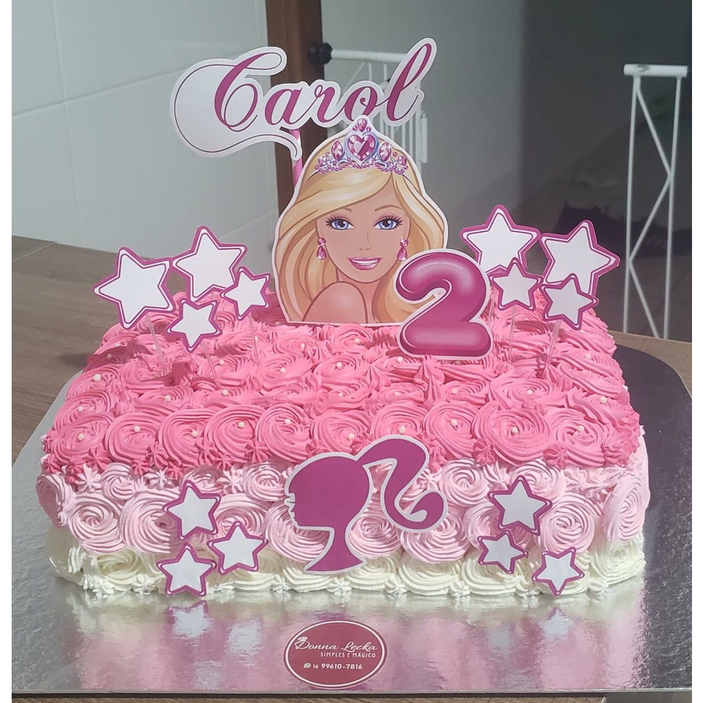 Bolo Barbie chantilly 