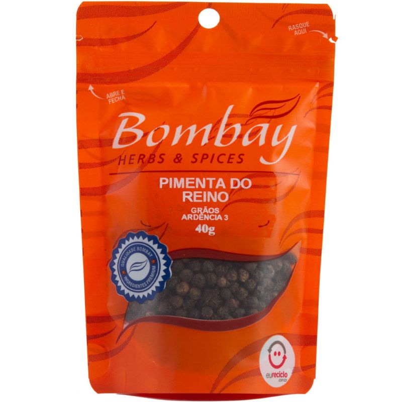 Bombay Pimenta do Reino em Grãos pacote 40g