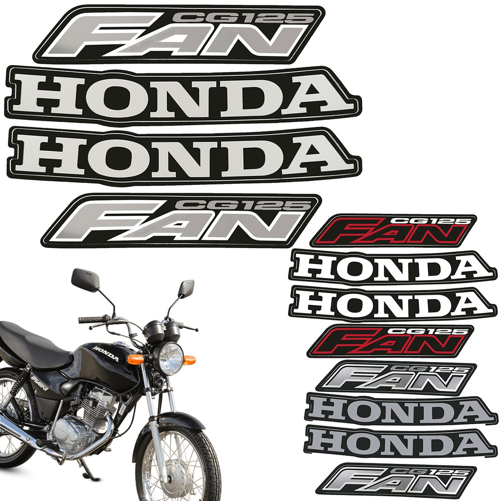 Kit Adesivos Cg Fan 125 2006 2007 2008 Preta