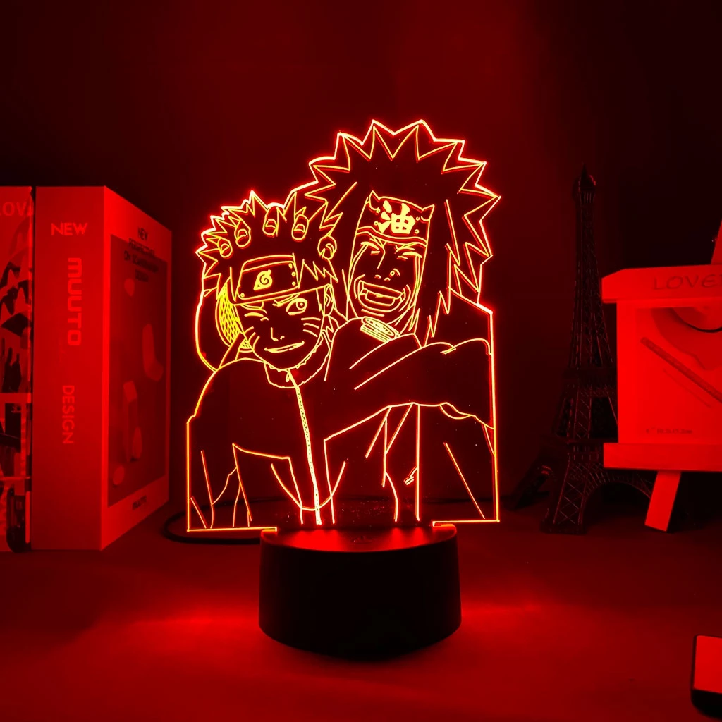 Anime Naruto Sensor Figure Lâmpada Led Noturna Jagermeister 1
