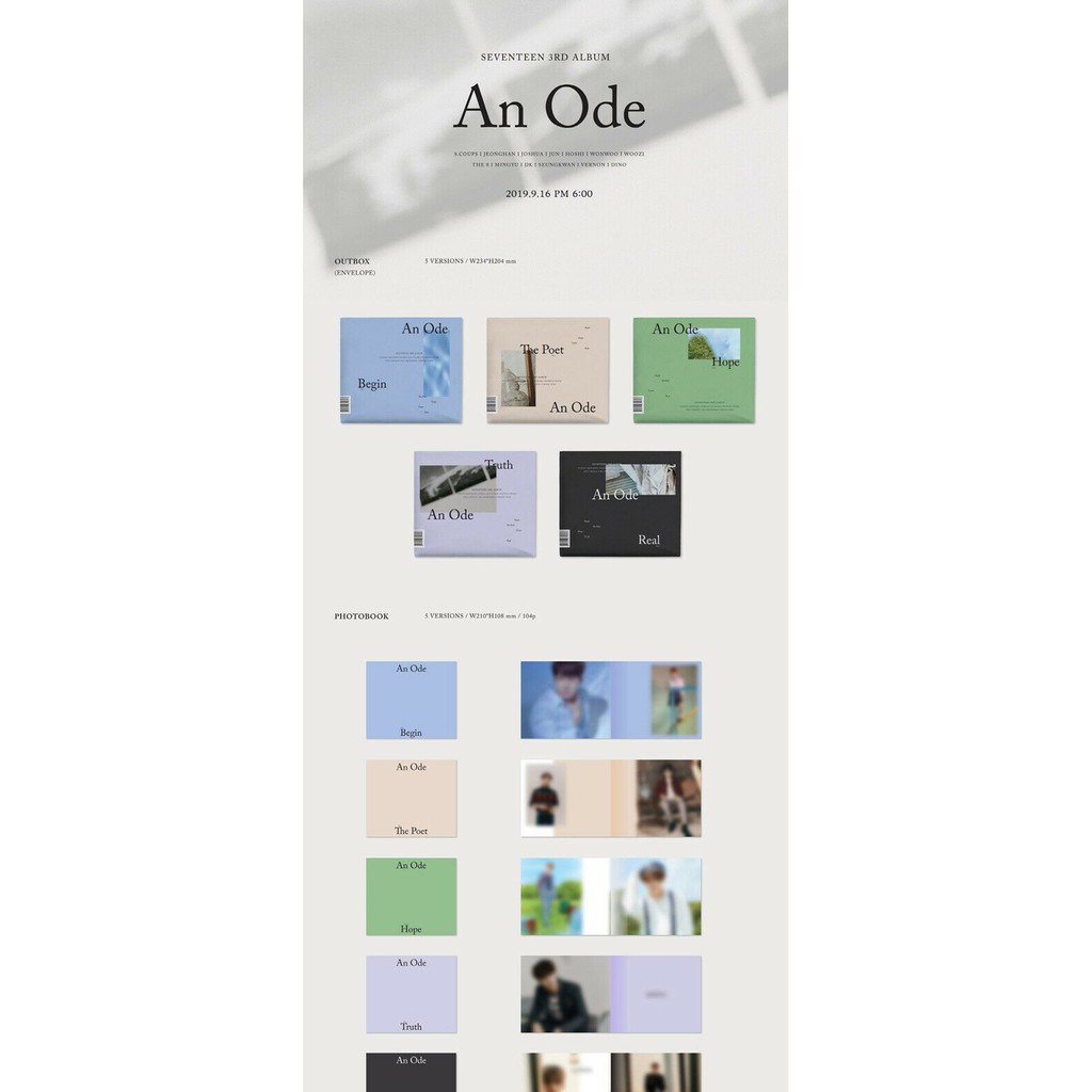 Seventeen - AN ODE (Um Album De 3rd) | Shopee Brasil