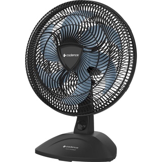 Ventilador de Mesa 40cm Cadence Eros Turbo 126W 3 Velocidades 6 Pás Preto com Azul 127V
