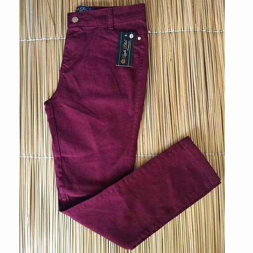 Calça skinny hot sale vinho