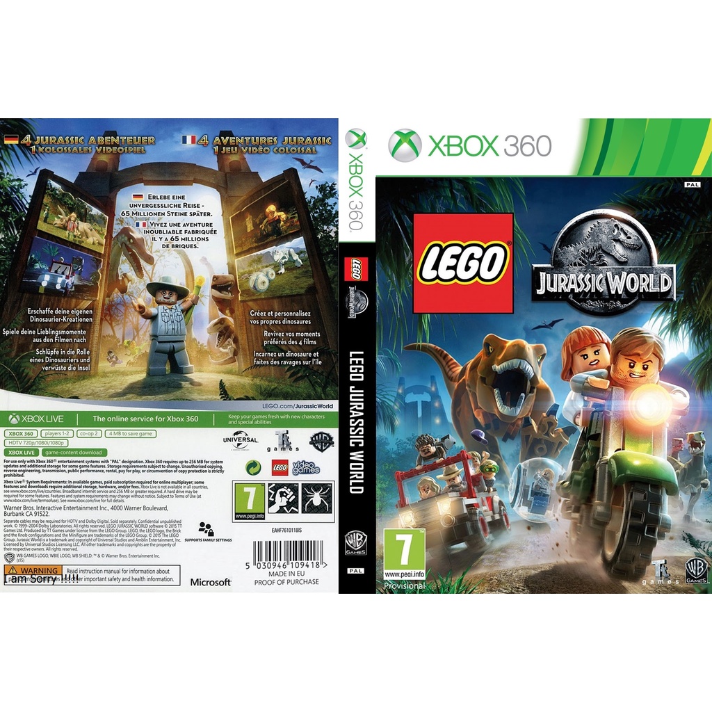 Lego xbox 360 jurassic world