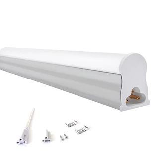 Led Tubular T5 60cm 10w Com Calha Acoplada Completa Luz Branco Frio