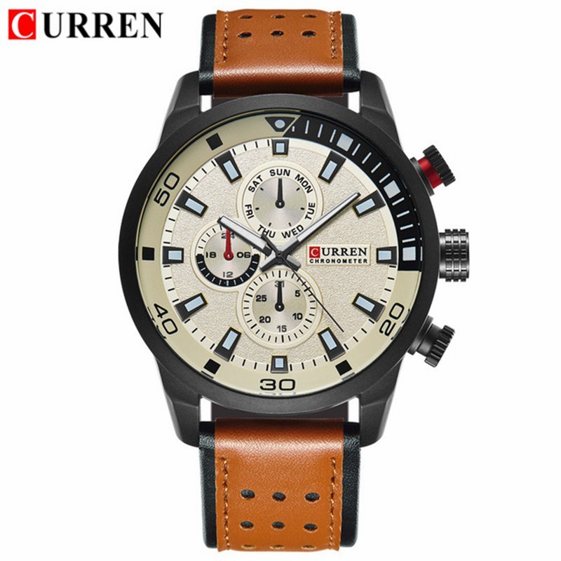 CURREN Relógio Masculino Moda Top Marca Luxo Original
