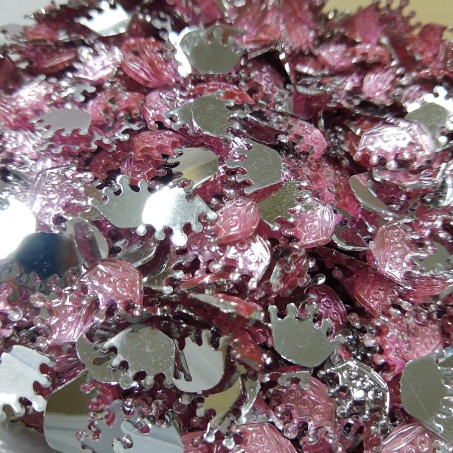 50 unidades de Chaton Coroa em Acrílico 25 mm