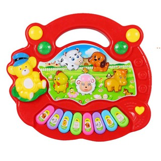 Teclado Piano Musical Infantil BABY Fazendinha Iaiao C/ LUZ