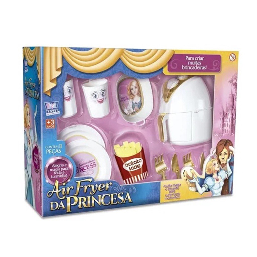 FOYTOKI 1 Conjunto Brinquedos De Cozinha Para Crianças Fingir Cozinhar  Brinquedos Jogo De Comida Para Crianças Brinquedo Air Frye Infantil Filho  Abdômen Gosto Utensílios De Cozinha : : Cozinha