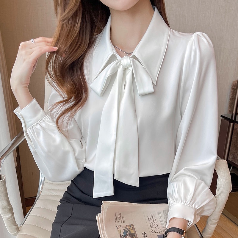 Novas Mulheres Elegantes Camisa Ruffles OL Formal Slim Gola Manga Curta  Blusa De Chiffon Escritório Senhoras Desgaste Do Trabalho Plus Size Tops De  $101,72