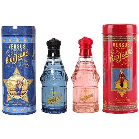 Perfume Versace Blue Jeans & Red Jeans EDT 75ml - Original +