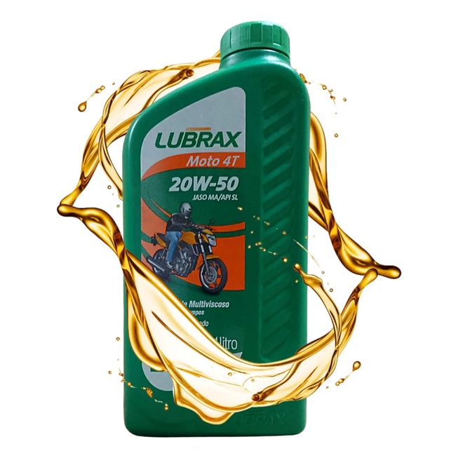 Óleo de Motor Moto Lubrax 20W-50 Mineral 1 Litro (4T) | Shopee Brasil