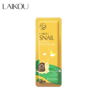 Laikou Máscara De Dormir Caracol Reduzir Creme Facial Reduzir Acne Manchas Hidratante Clareador 3g