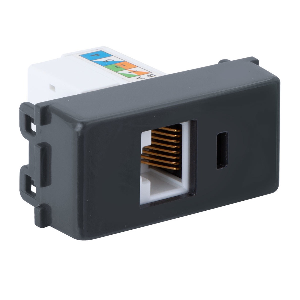 Módulo Rede RJ45 - Tramontina Liz Grafite - TLG053