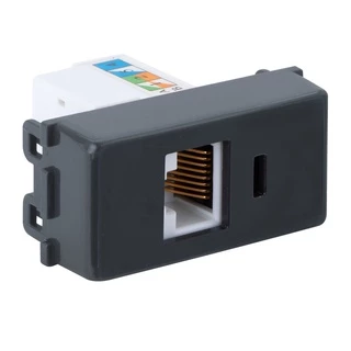 Módulo Rede RJ45 - Tramontina Liz Grafite - TLG053