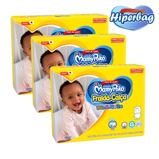Kit 03 Hiper Bag FRALDA CALÇA Descartável DIA&NOITE MamyPoko - G - 150 Unidades - Tecnologia Japonesa