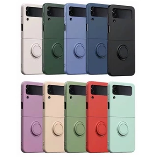 Capa De Silicone Flexível Câmera Com Suporte Anel Caso À Prova De Choque Compatível Z Flip 3 / Z- Flip 4/Z Flip 5/Z FLIP 6