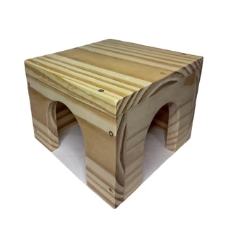 Toca casinha quadrada para canto de madeira pinus hamster porquinho da índia mini coelho chinchila