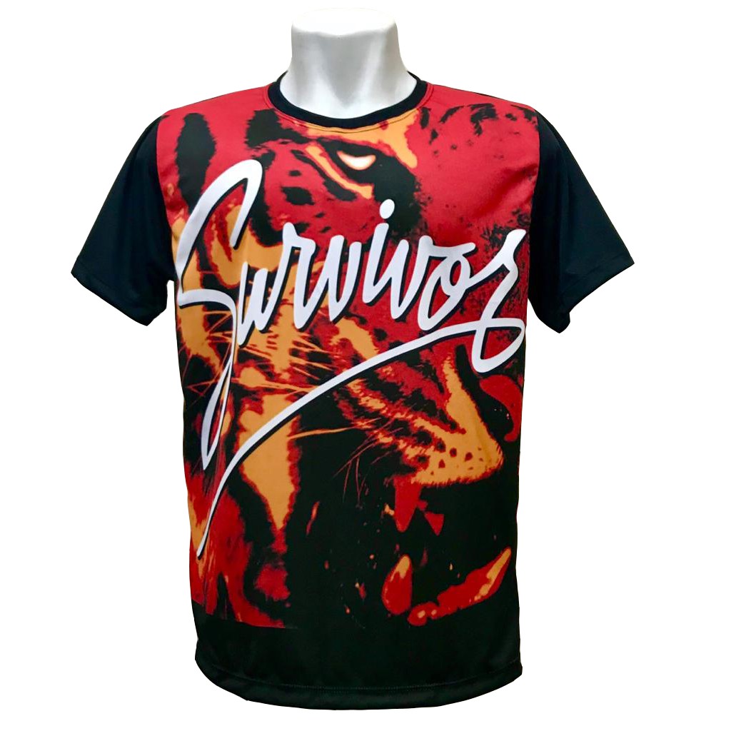 Camiseta Survivor eye of the tiger rock clássico anos 80 no Shoptime