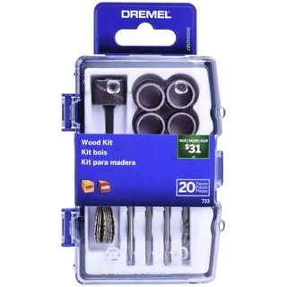 Kit de Acessórios para Mini Retífica Dremel com 20 Peças 733 p/ Madeira DREMEL