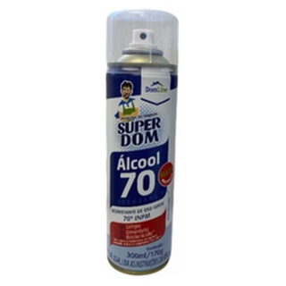 Kit 12 Unidades Álcool 70º Spray Aerossol 300ml Superdom